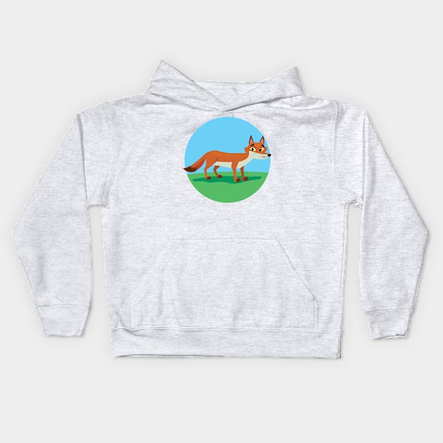 smiling fox Kids Hoodie by duxpavlic